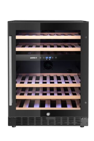 Borhűtő - 2 zónás - 46 palack - Arktic - Fekete - 570x595x(H)820mm - HENDI 237106