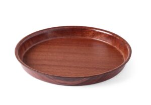 Felszolgáló tálca „Wood form” - Mahagóni - ⌀420x(H)30mm - HENDI 507773