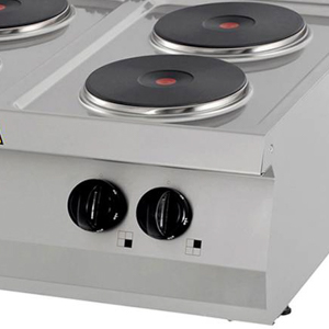 Nagy teljesítményű tűzhely - 4 égő - Elektromos - Dupla egység - 70cm mélységű - Maxima 09394998 - Image 4