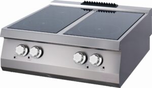 Prémium infravörös tűzhely - 4 égő - Elektromos - Dupla egység - 90cm mélységű - Maxima 09398561