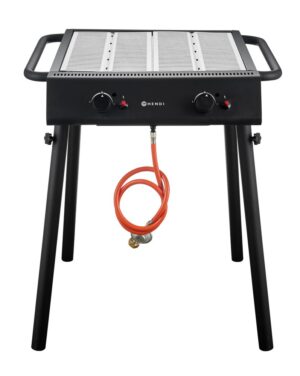 Xantos Black Gázsütő - Fekete - 9,5kW - 770x710x(H)870mm - HENDI 148631