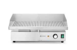 Grillező / Rostlap - bordázott - Budget Line - 220-240V/3000W - 550x430x(H)240mm - HENDI 154984