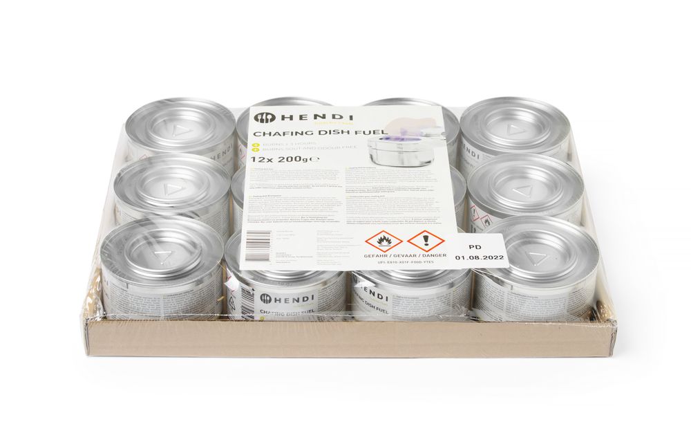Chafing égőpaszta 12 x 200g - fém dobozban - 12 darab - HENDI 194362