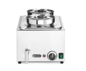 Bain-marie melegentartó készlet 2×4 literes tartállyal és fedéllel - 8L - 220-240V/1000W - 604x332x(H)315mm - HENDI 201473
