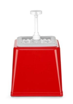 Szószadagoló adagoló pumpával - 2,5L - Piros - 230x210x(H)327mm - HENDI 203521