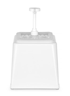 Szószadagoló adagoló pumpával - 2,5L - Fehér - 230x210x(H)327mm - HENDI 203545