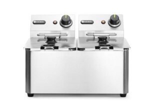 Olajsütő / Fritőz ipari Kitchen Line - 2x4L - 230V/6000W - 470x380x(H)315mm - HENDI 205846