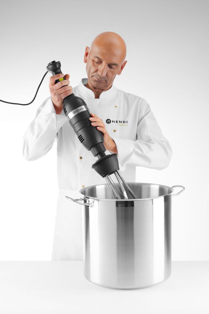 Készlet: Blender 350 változtatható sebességgel + habverővel + falra szerelhető tartóval - Kitchen Line - Fekete - 230V/350W - 110x324x(H)816mm - HENDI 222393 - Image 4