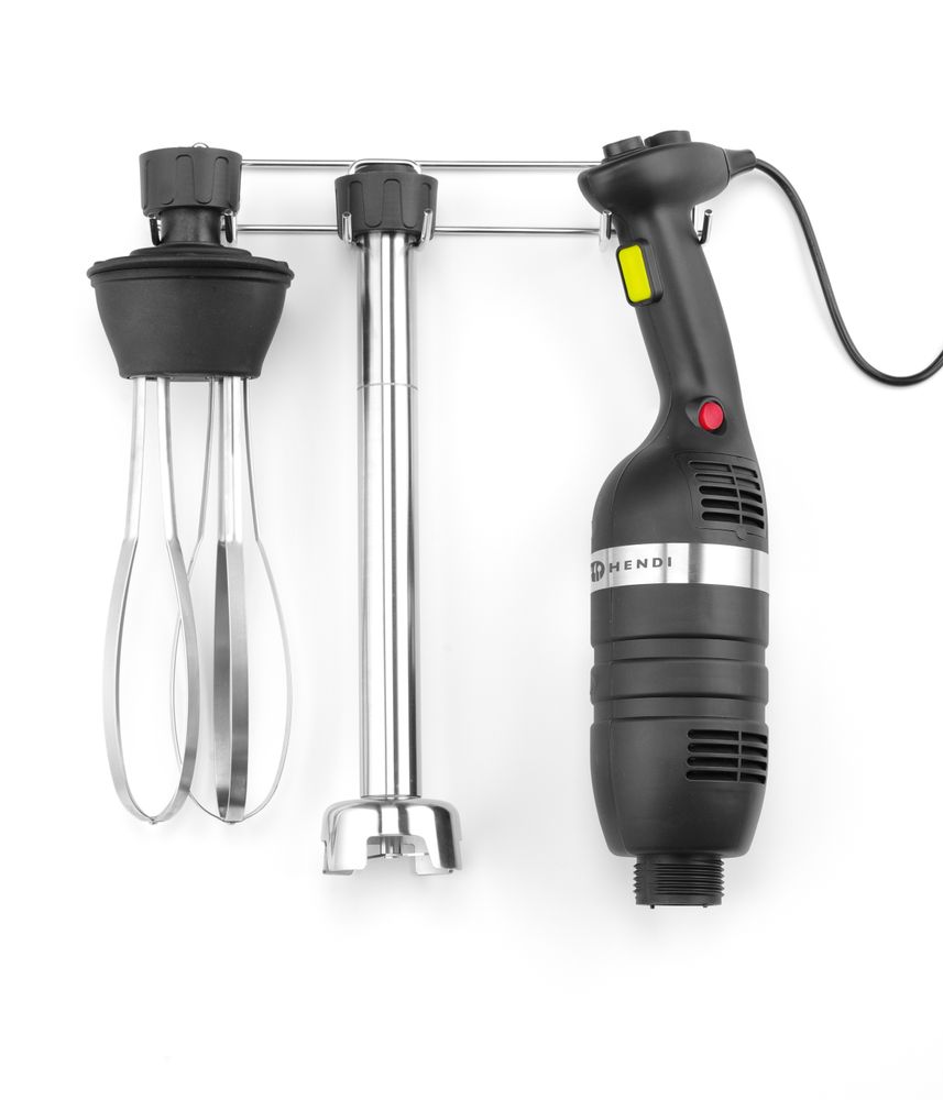 Készlet: Blender 350 változtatható sebességgel + habverővel + falra szerelhető tartóval - Kitchen Line - Fekete - 230V/350W - 110x324x(H)816mm - HENDI 222393 - Image 2