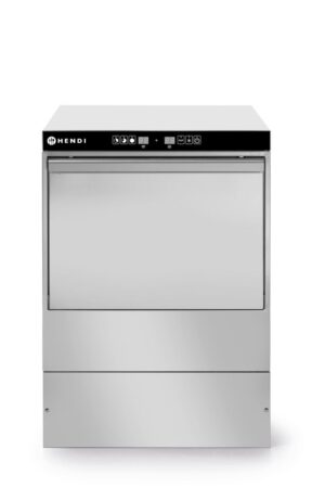 Pohár mosogatógép ipari 40x40 - elektronikus vezérlés - 472x566x(H)705mm - HENDI 230268
