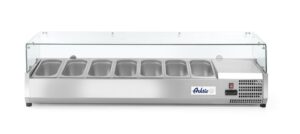 Feltéthűtő GN 1/3 - 0/8˚C - 7x GN 1/3 - 230V/180W - 1605x420x(H)460mm - HENDI 232989