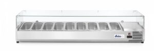 Feltéthűtő GN 1/3 - 0/8˚C - 9x GN 1/3 - 230V/180W - 2005x420x(H)456mm - HENDI 232996