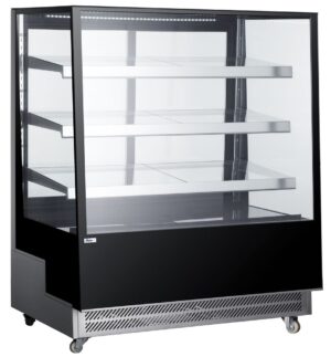 Süteményes vitrin 3 döntött polccal - 650L - 230V/490W - 1200x833x(H)1460mm - HENDI 233320