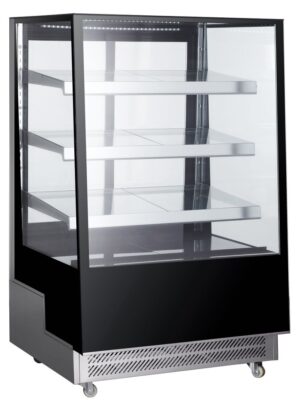 Süteményes vitrin 3 döntött polccal - 500L - 230V/490W - 900x833x(H)1460mm - HENDI 233443