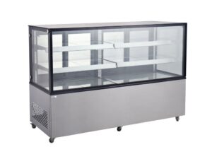 Süteményes vitrin 2 polccal - 610L - 230V/500W - 1824x677x(H)1230mm - HENDI 233467