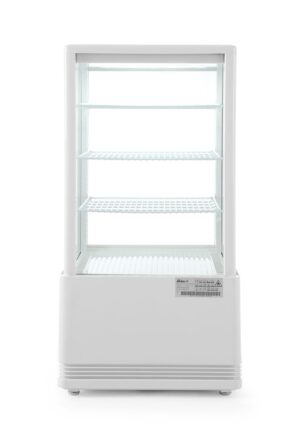 Körbeüveges panorámavitrin 68L - fehér - 230V/170W - 444x397x(H)875mm - HENDI 233634