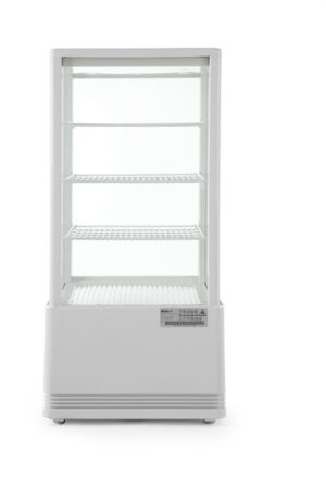 Körbeüveges panorámavitrin 78L - fehér - 230V/170W - 444x397x(H)940mm - HENDI 233641