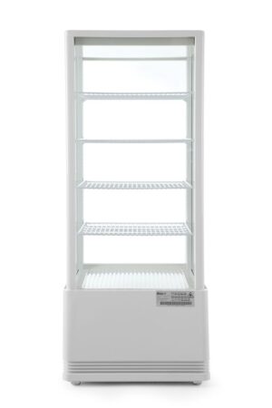 Körbeüveges panorámavitrin 98L - fehér - 230V/210W - 444x397x(H)1100mm - HENDI 233665