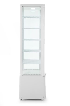 Körbeüveges panorámavitrin 270L - fehér - 230V/290W - 550x520x(H)1870mm - HENDI 233696