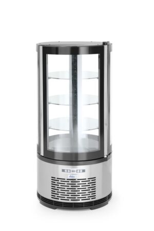 Kör alakú körbeüveges panorámavitrin - 100L - 230V/210W - ⌀480x(H)1065mm - HENDI 233825