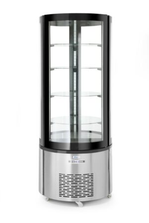 Kör alakú körbeüveges panorámavitrin - 360L - 220-240V/460W - ⌀680x(H)1755mm - HENDI 233832