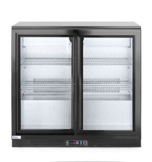 Italhűtő - bárhűtő - tolóajtós - 197L - Fekete - 220 -240V/160W - 900x520x(H)865mm - HENDI 233917