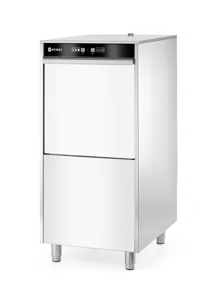 Mosogatógép tálcákhoz és edényekhez 50x60 cm – elektronikusan vezérelt - mosószeradagoló rendszerrel és leeresztő szivattyúval - 400V/7100W - 595x777x(H)1335mm - HENDI 236574 - Image 3