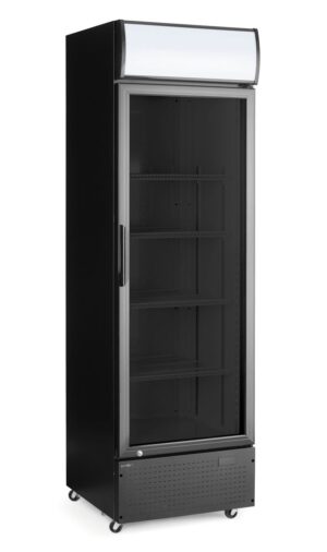 Egyajtós bárhűtő LED-es világító panellel - Arktic - 254L - Fekete - 220-240V/250W - 578x605x(H)1980mm - HENDI 236932