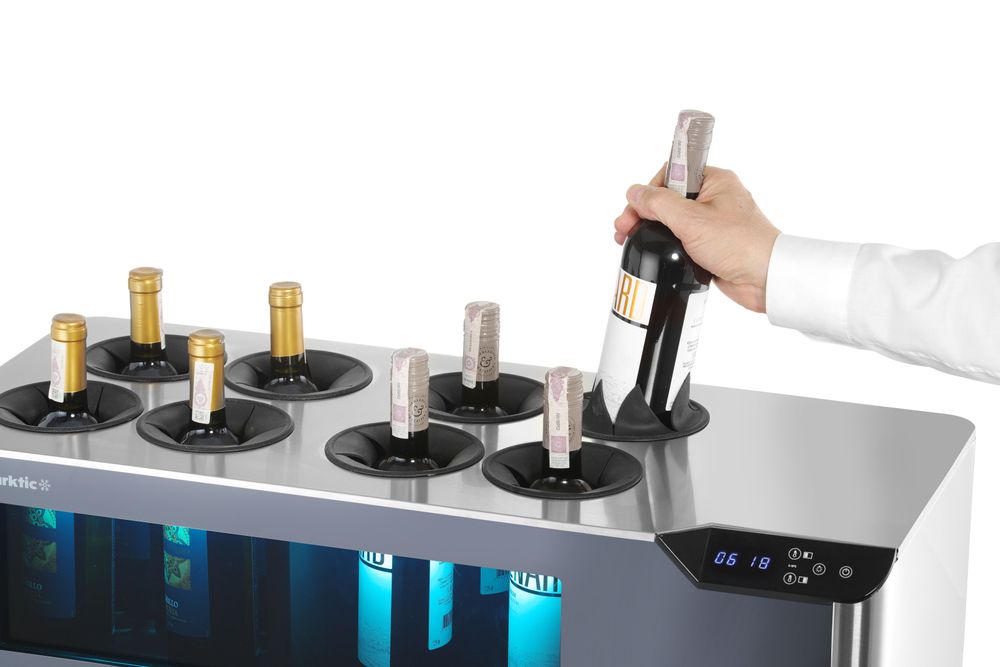 Pultra helyezhető borhűtő - 2 zónás - Fekete - 220-240V/60W - 800x350x(H)293mm - HENDI 237380 - Image 3