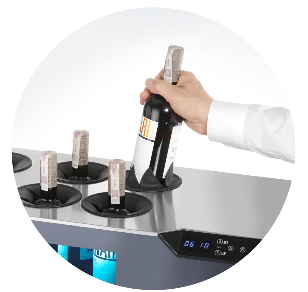 Pultra helyezhető borhűtő - 2 zónás - Fekete - 220-240V/60W - 800x350x(H)293mm - HENDI 237380 - Image 4