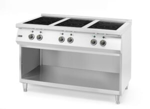 Indukciós tűzhely 6 főzőlappal - 400V/25500W - 1200x700x(H)890mm - HENDI 237397