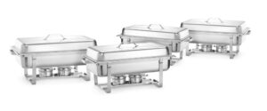Chafing edény – 4 darabos készlet - GN 1/1 - 575x352x(H)296mm - HENDI 238837