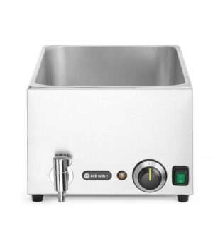 Bain Marie vízfürdős melegentartó - leeresztő csappal - GN 1/1 - 230V/1000W - 576x334x(H)241mm - HENDI 238912