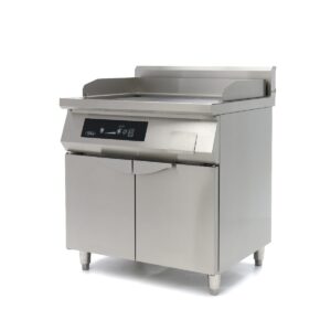 Indukciós sütőlap 700 - sima és bordázott - 10000 W - dupla - állvánnyal - Maxima 09371100