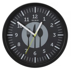 Fali óra - Fekete - ⌀356x(H)45mm - HENDI 271322