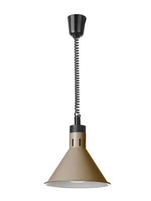 Állítható magasságú melegentartó lámpa - kúpos kivitelű - Bézs - 230V/250W - ⌀275x(H)250mm - HENDI 273777