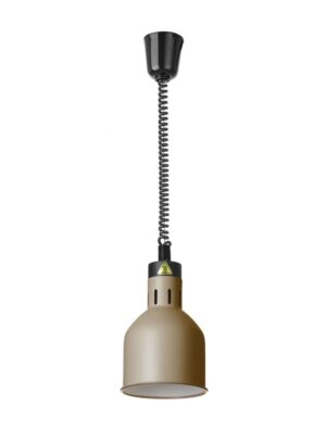 Függesztett melegentartó lámpa - henger alakú - Bézs - 230V/250W - ⌀175x(H)250mm - HENDI 273784