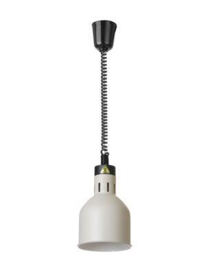 Függesztett melegentartó lámpa henger alakú - Fehér - 230V/250W - ⌀175x(H)250mm - HENDI 273821