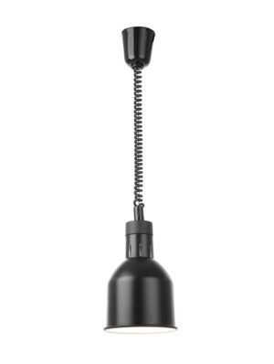 Függesztett melegentartó lámpa hengeres alakú - Fekete - 230V/250W - ⌀175x(H)250mm - HENDI 273852
