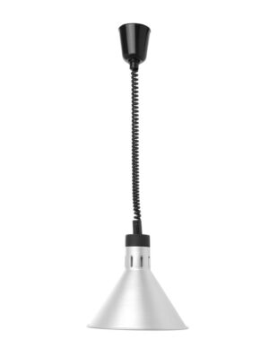 Függesztett melegentartó lámpa kúp alakú - Ezüst - 230V/250W - ⌀275x(H)250mm - HENDI 273869