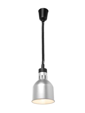 Függesztett melegentartó lámpa hengeres alakú - Ezüst - 230V/250W - ⌀175x(H)250mm - HENDI 273883