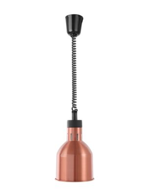 Függesztett melegentartó lámpa hengeres alakú - Rézvörös - 230V/250W - ⌀175x(H)250mm - HENDI 273890