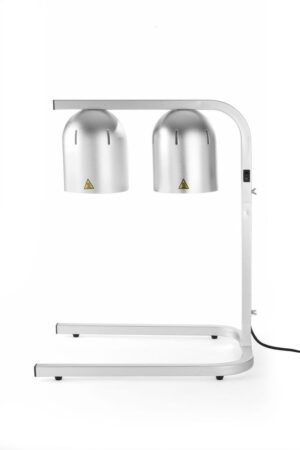 2 lámpás infravörös melegentartó híd - Ezüst - 230V/250W - 453x360x(H)790mm - HENDI 273906