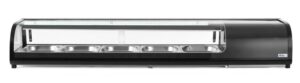 Sushi tároló hűtő - 5 x GN 1/2 edénnyel - 220-240V/190W - 1800x420x(H)265mm - HENDI 274040