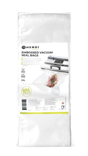 Bordázott vákuumtasak - 100 db / csomag - 150x400mm - HENDI 297421