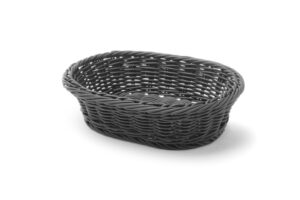 Süteményes kosár ovális - Fekete - 250x190x(H)65mm - HENDI 426623