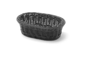 Süteményes kosár ovális - Fekete - 190x120x(H)60mm - HENDI 426777