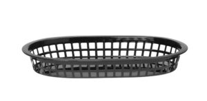 Tálaló kosarak fast food stílusban - Fekete - 6 db - 275x175x(H)38mm - HENDI 426890