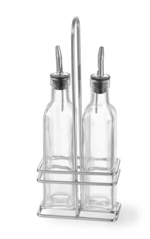 Olaj és ecettartó készlet - 2x0,237L - 115x60x(H)325mm - HENDI 460245