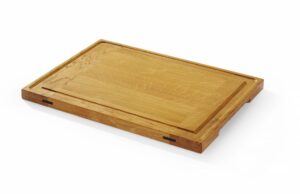 Tölgyfa tálalódeszka - 370x270x(H)20mm - HENDI 505465